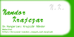 nandor krajczar business card