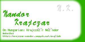 nandor krajczar business card